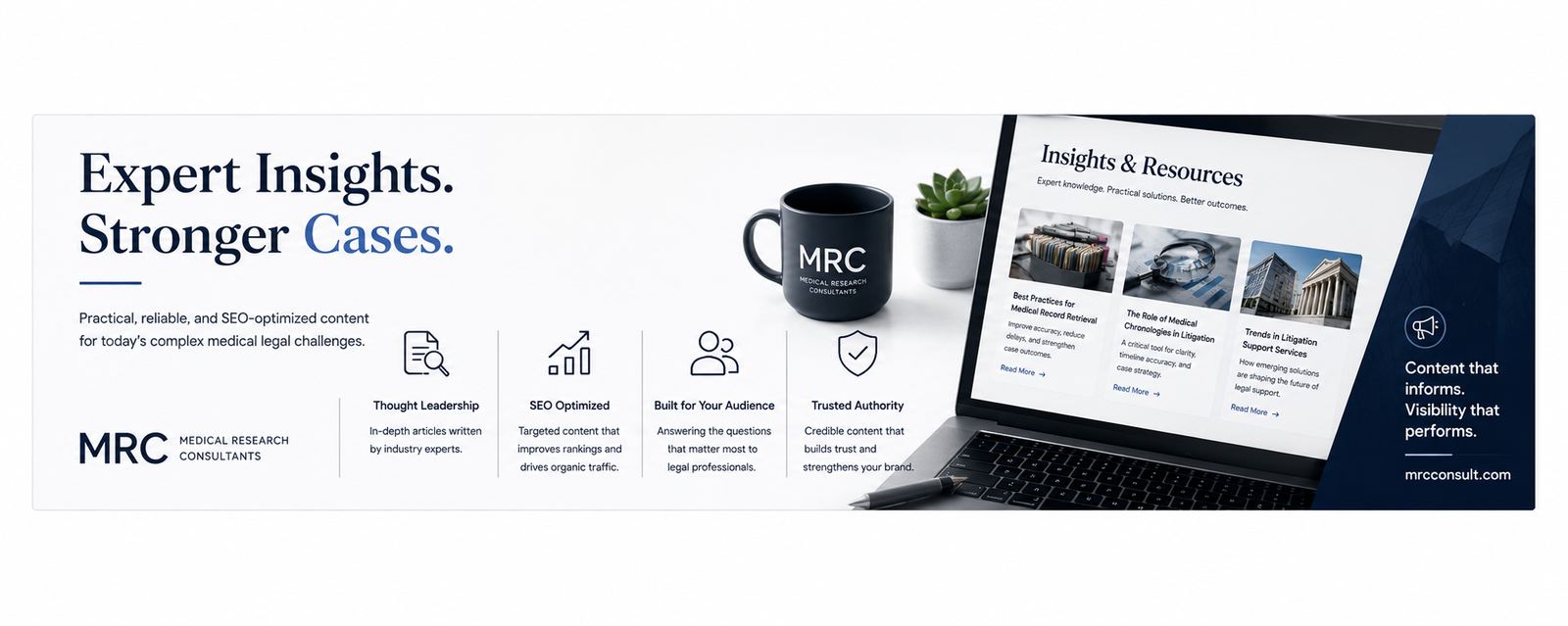MRC litigation support marketing banner