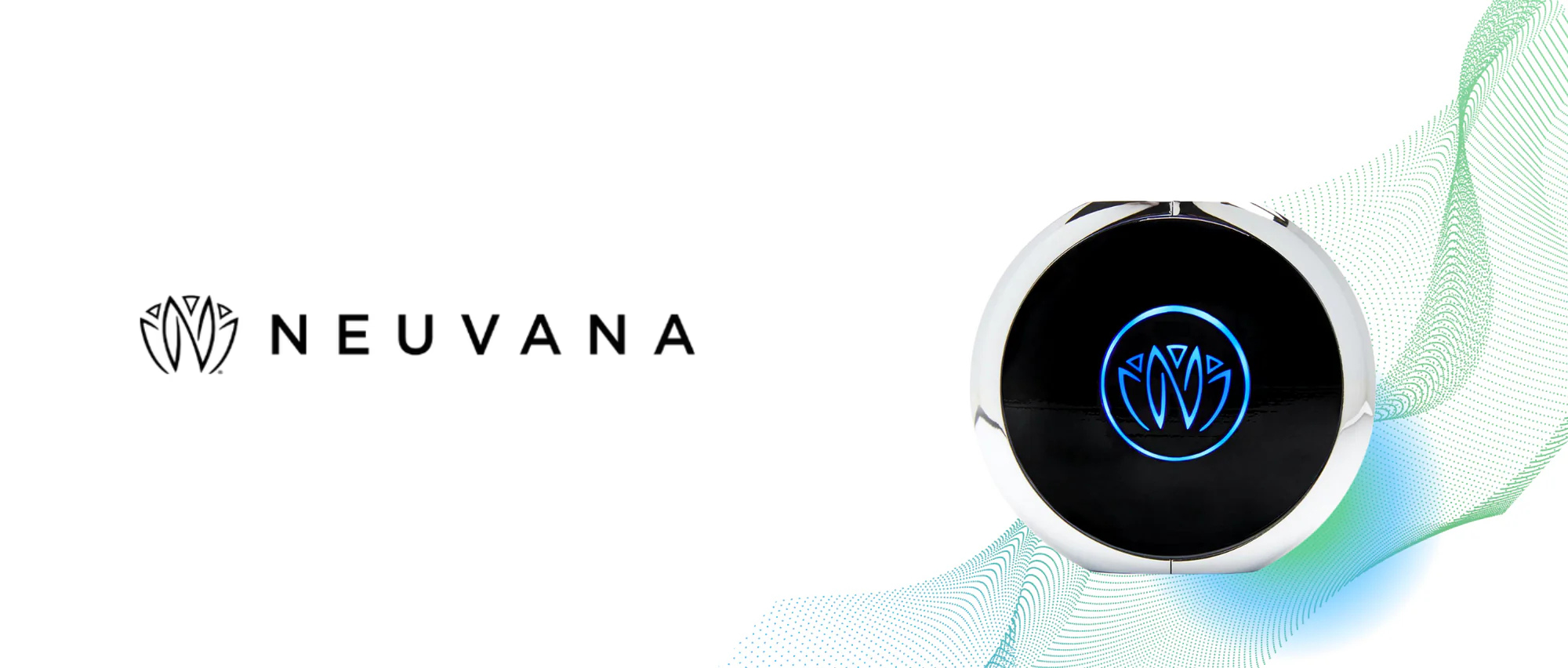 Neuvana logo with their featured product Xen pictured adjacent to the logo